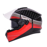 TVS Racing Phantom Series Full Face Dual Visor Helmet for Men | Premium Bike Helmets with ABS Shell, UV Paint | Quick Release System | Aerodynamic Design | DOT & ISI Certified (Black V2)