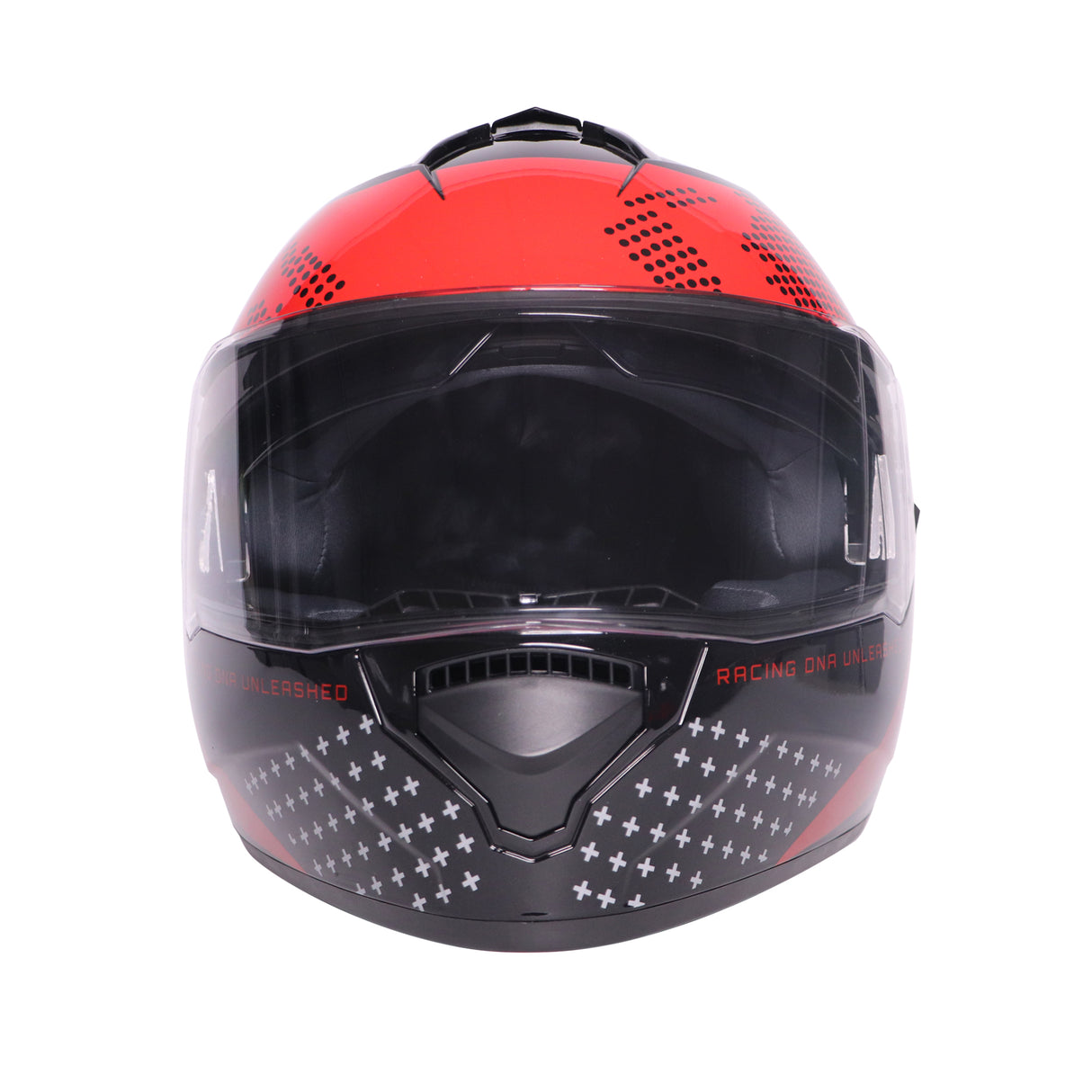 TVS Racing Phantom Series Full Face Dual Visor Helmet for Men | Premium Bike Helmets with ABS Shell, UV Paint | Quick Release System | Aerodynamic Design | DOT & ISI Certified (Black V1)