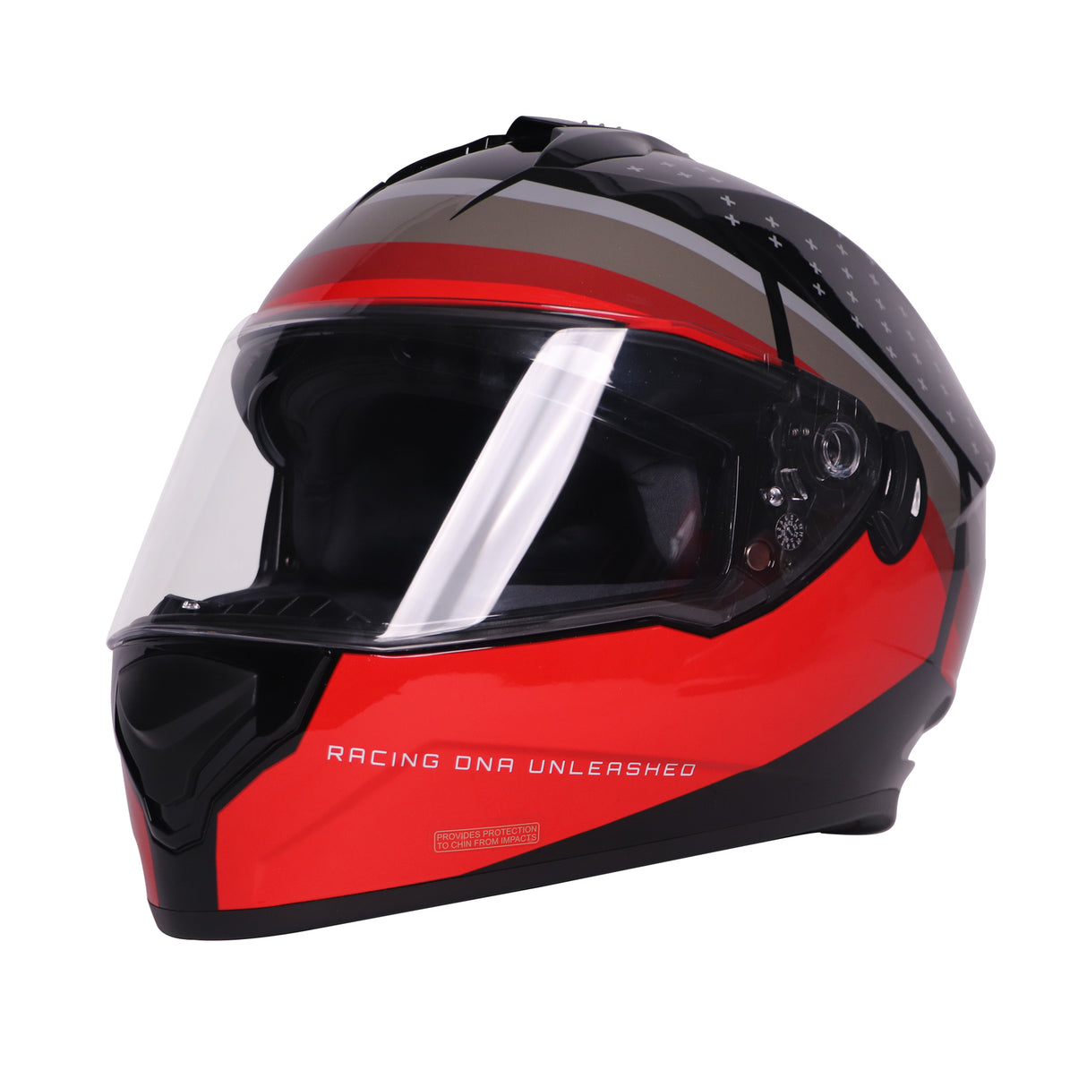 TVS Racing Phantom Series Full Face Dual Visor Helmet for Men | Premium Bike Helmets with ABS Shell, UV Paint | Quick Release System | Aerodynamic Design | DOT & ISI Certified (Black V2)