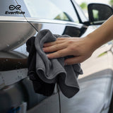 EverRide Microfiber Single Cleaning Cloth 15x15 inches – Quick Absorption, Lint-Free & Scratch-Free | Soft Multipurpose Cloth for Bike, Car & Helmet
