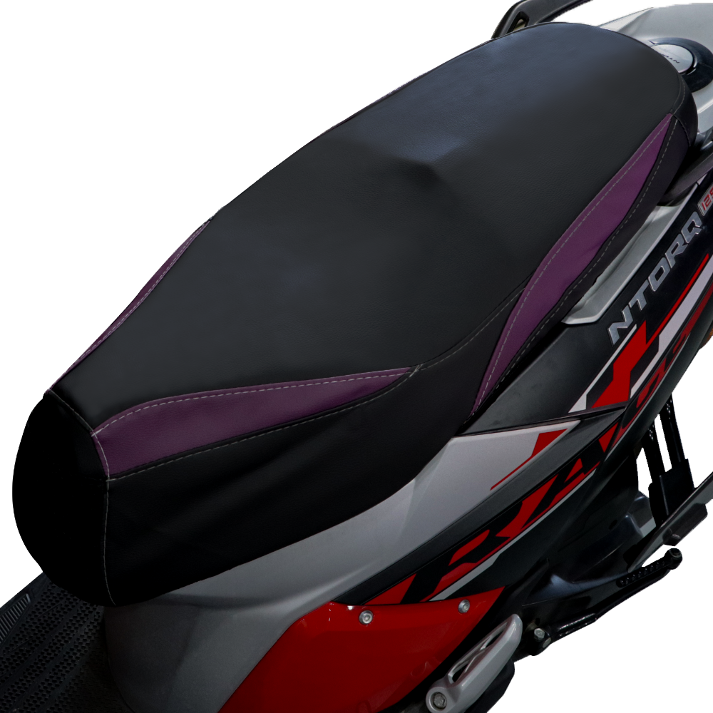 NTORQ SEAT COVER BLACK WITH PURPLE