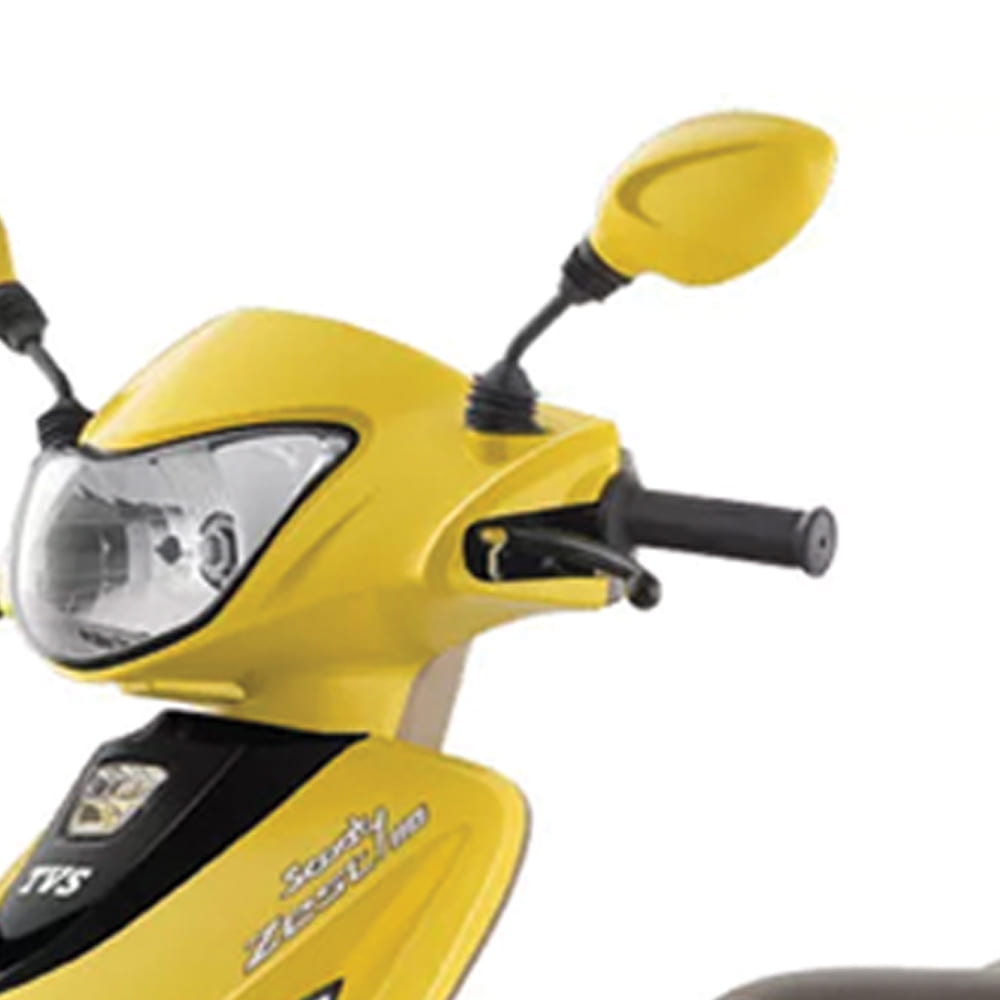 TVS Zest Mirror Set Matte Yellow Durable Adjustable for Safety