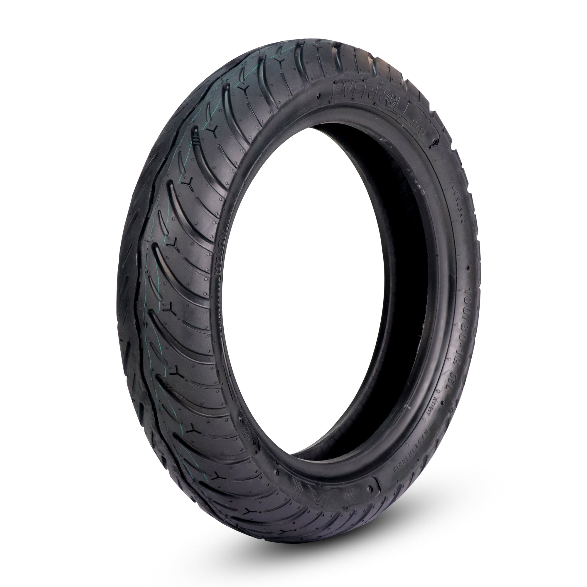EverRoll Front Tubeless Nylon Tyre 100/80-12 TL PM HT11 Vehicle  Compatibility TVS Ntorq