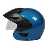 TVS Half Face Helmet Curser With Peak Motorbike Helmet (Blue and Black)
