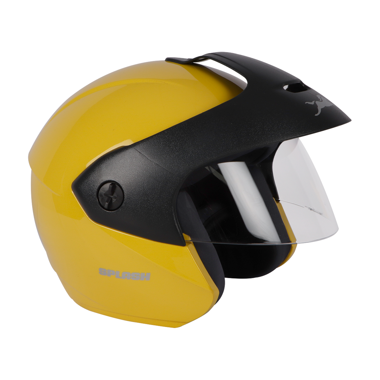 TVS Half Face Motorbike Helmet (Yellow-Black) | ISI DOT Certified Safety