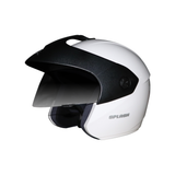 TVS Helmet Half Face Motorbike Helmet (White)