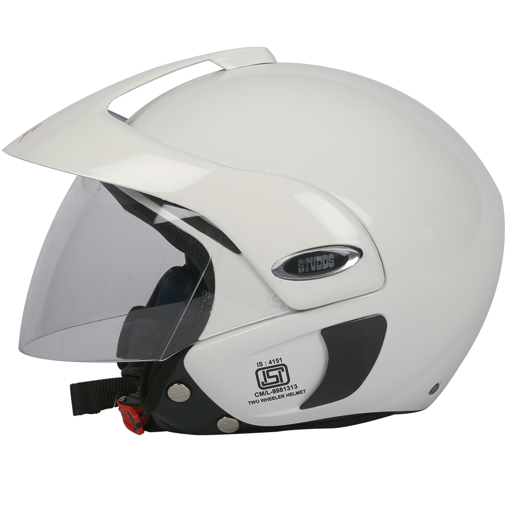 TVS Helmet Half Face Pearl White ML