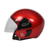 TVS Helmet Half Face Motorbike Helmet (Red-BL)