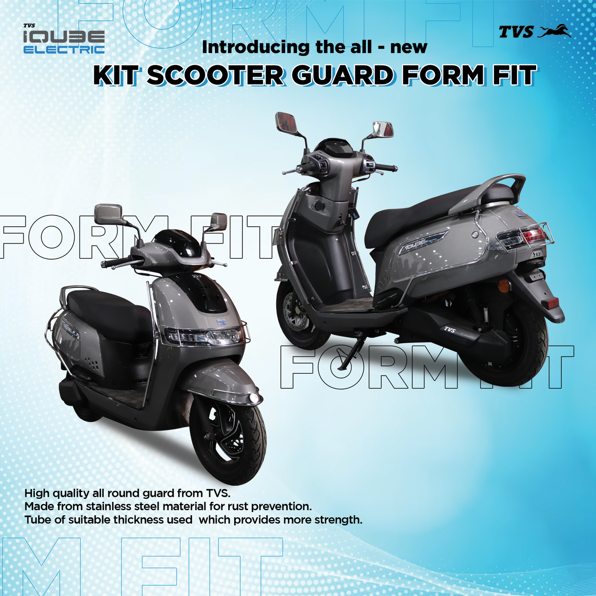 KIT SCOOTER GUARD FORM FIT - IQUBE