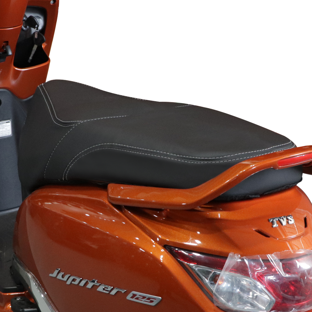 TVS Seat Cover for Jupiter, Color: Black | Ultimate Protection and Comfort for Your Ride