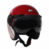 TVS Ronin Half Face Helmet - Red | ISI & DOT Certified | Premium Safety