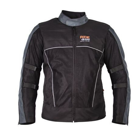 Ride Gears Ventilated Mesh Riding Jacket with CE Level 2 Impact Protection – 600D PU Coated Polyester