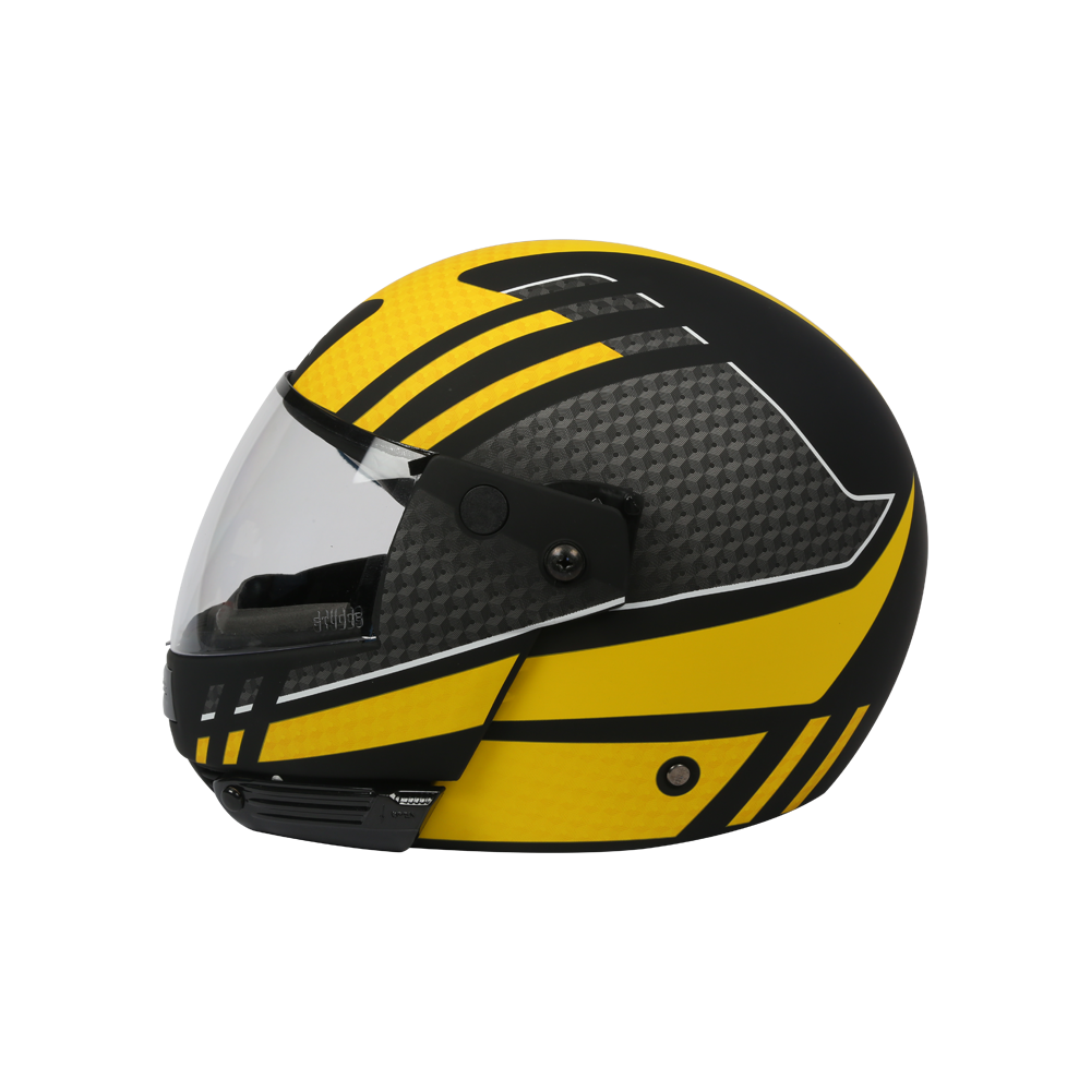 TVS Helmet Full Face Ninja Motorbike Helmet - Premium Yellow and Black Protection