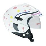 TVS Kids HF Pink Sky Helmet - Stylish and Safe Motocross Protection