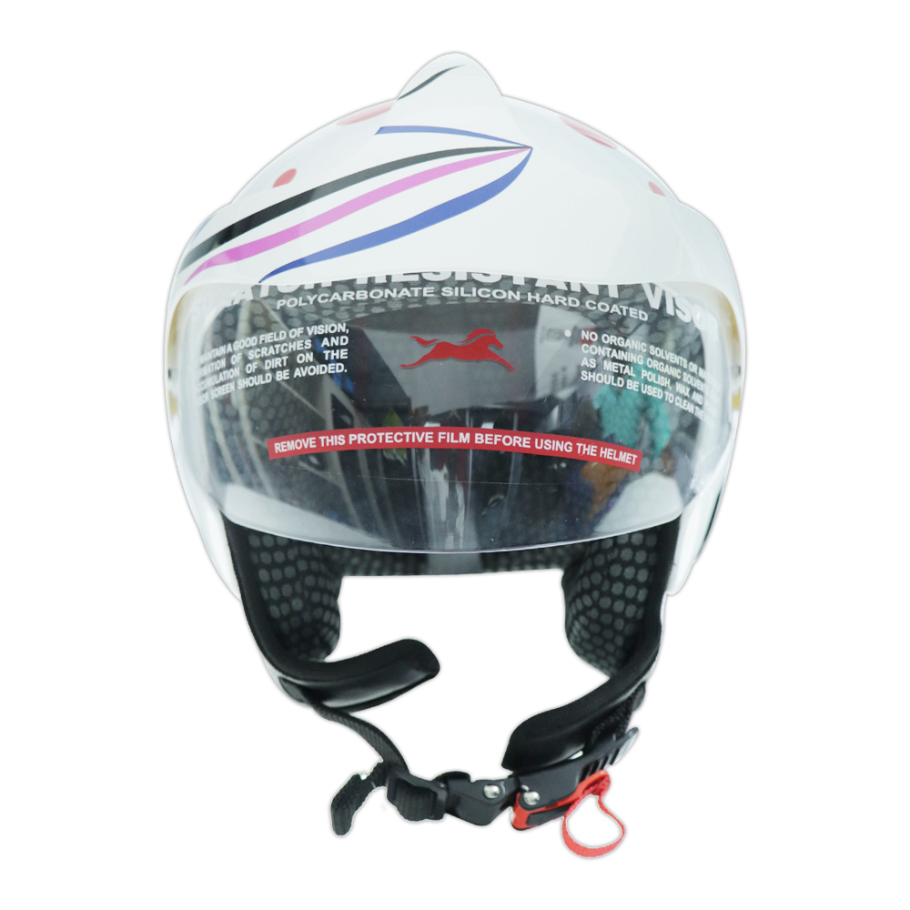 TVS Kids HF Pink Sky Helmet - Stylish and Safe Motocross Protection