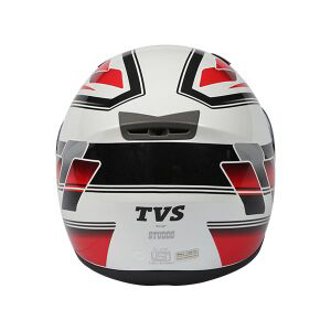 TVS Helmet Full Face Graphic 1 SE - Premium Safety & Style in White and Red