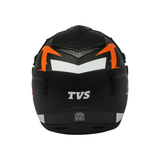 TVS Motorbike Helmet Black Orange and White