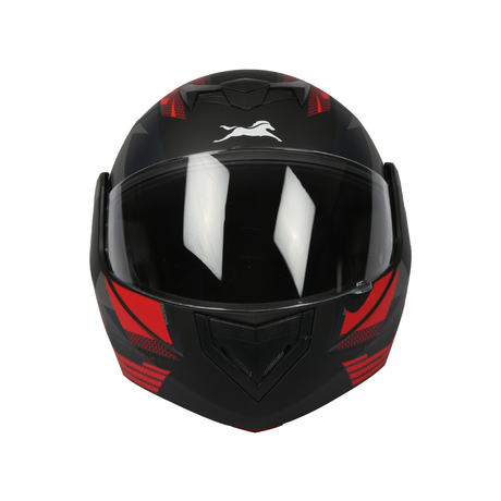 TVS Full Face Dual Color Motorbike Helmet (Black, Red-NL) | Premium Protection & Style