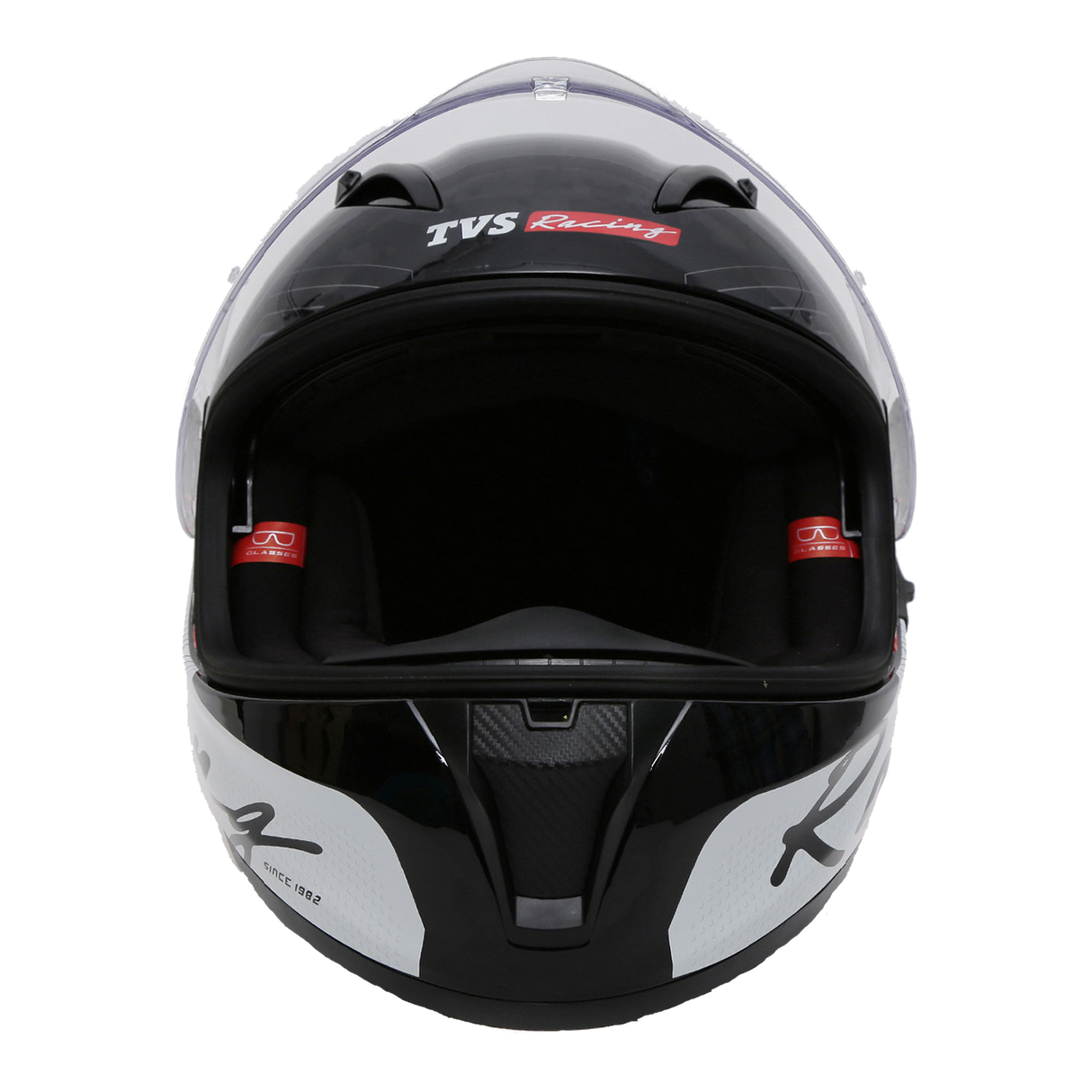TVS Racing Helmet Matt Red & White - DV