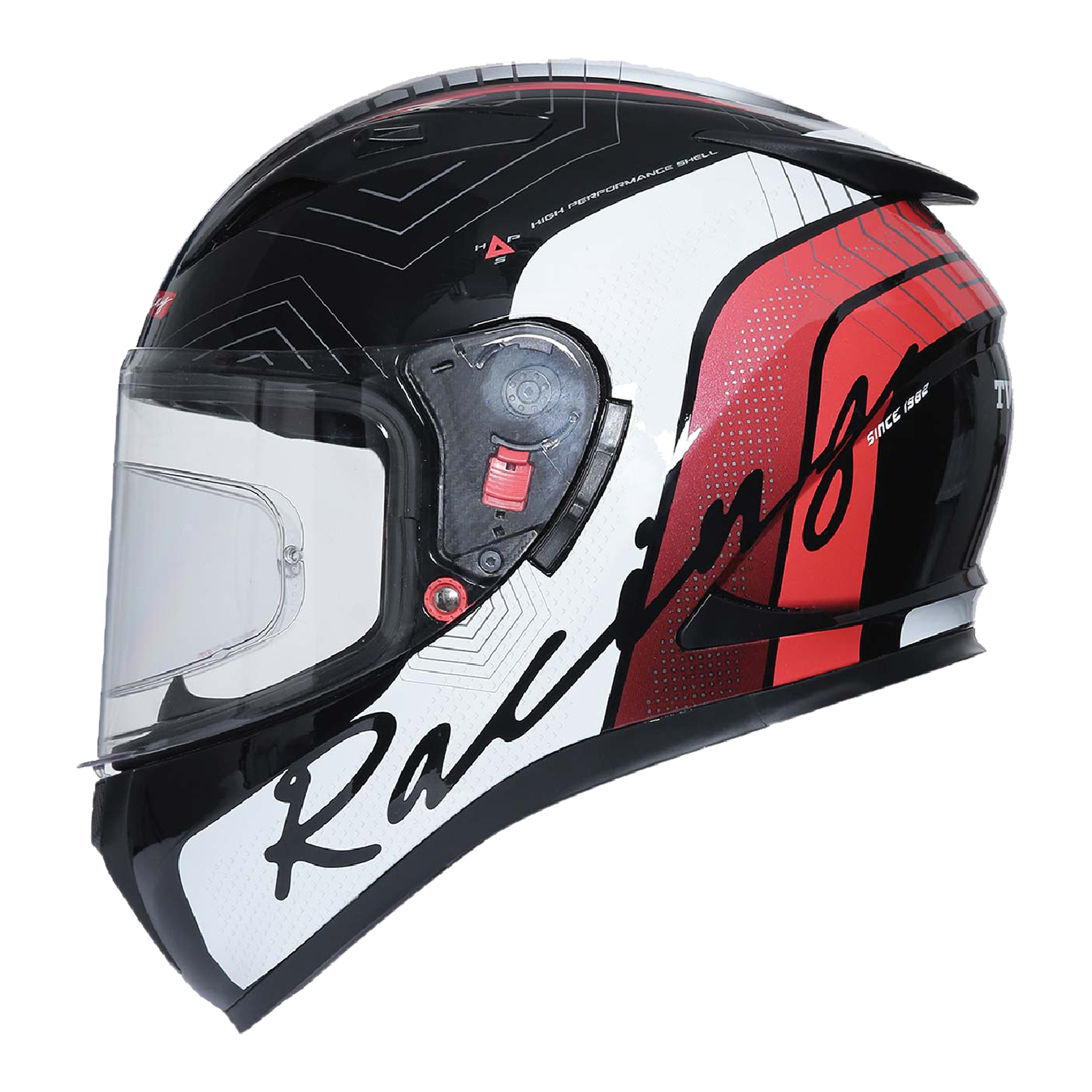 TVS Racing Helmet for Men Anti-Fog Pin-Lock, DOT/ISI/ECE