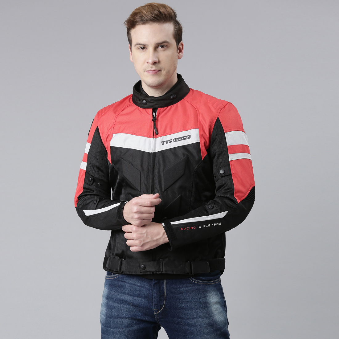 TVS Racing Aegis 3-Layer Riding Jacket for Men | All-Weather, CE Level ...