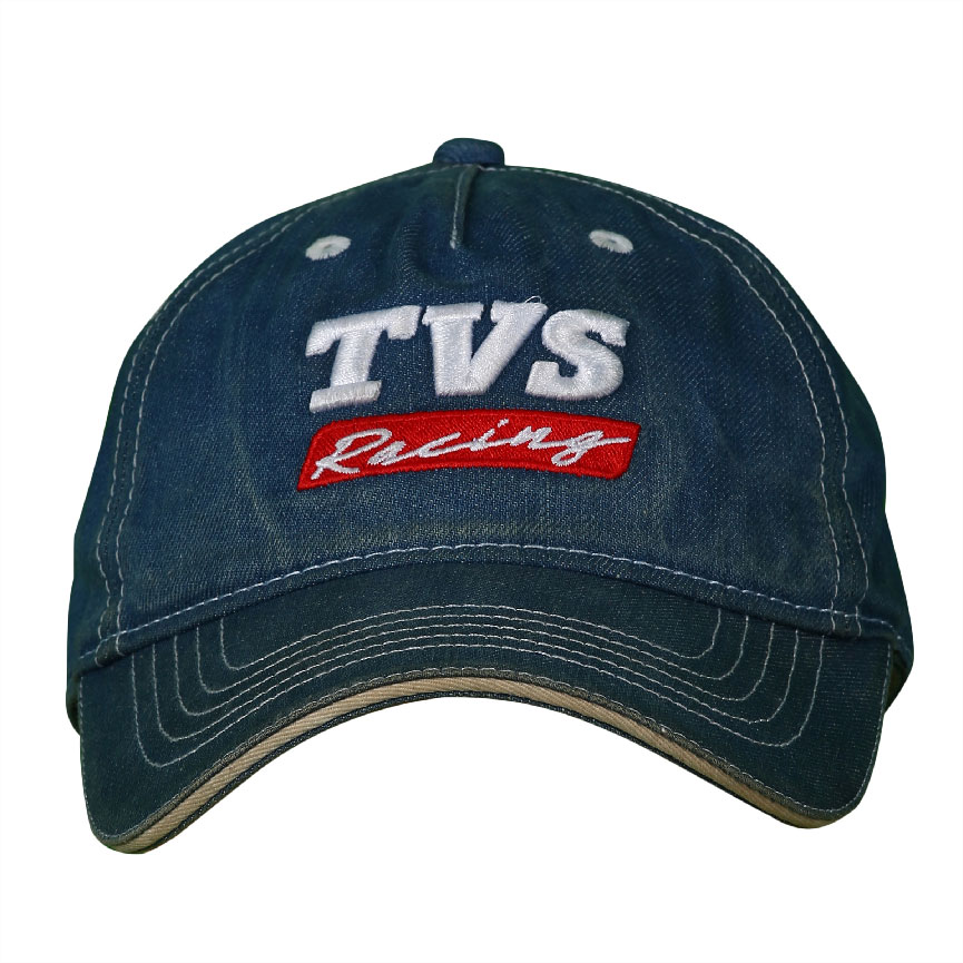 TVS Racing Cap Denim Breathable, Stylish Headwear for Men