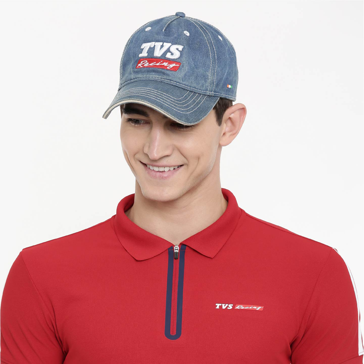 TVS Racing Cap Denim Breathable, Stylish Headwear for Men