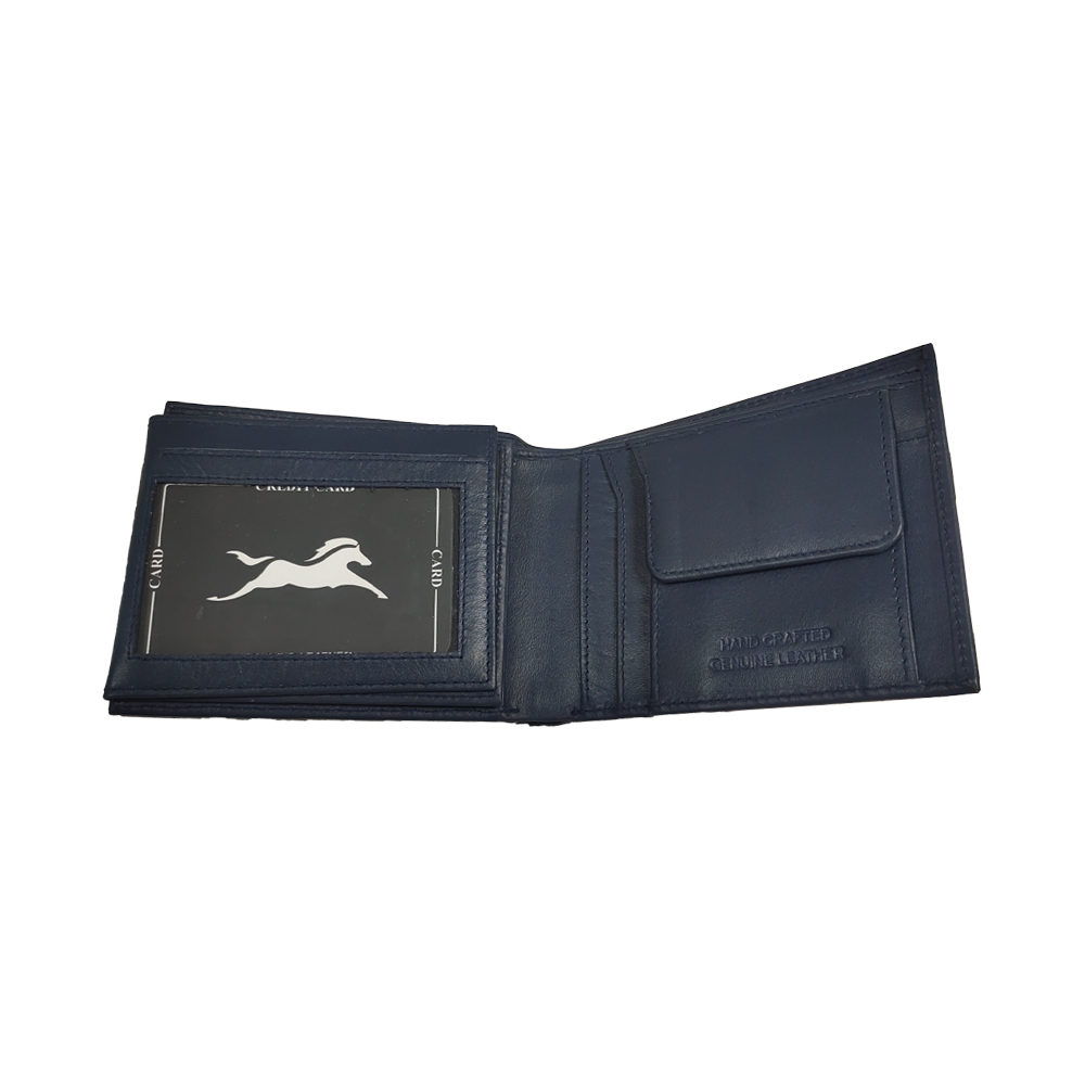 TVS Leather Premium Wallet - Blue