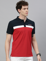 TVS Racing Polo T Shirt Polyester Blue Red (Blue Red)