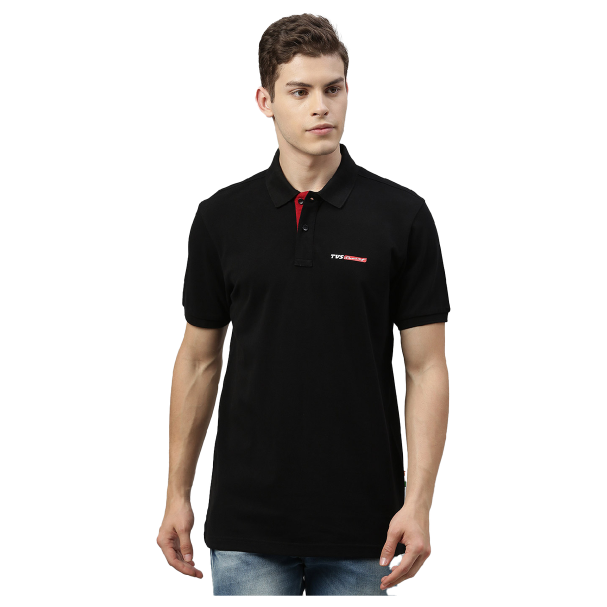 TVS Racing Polo T Shirt Cotton (Black)