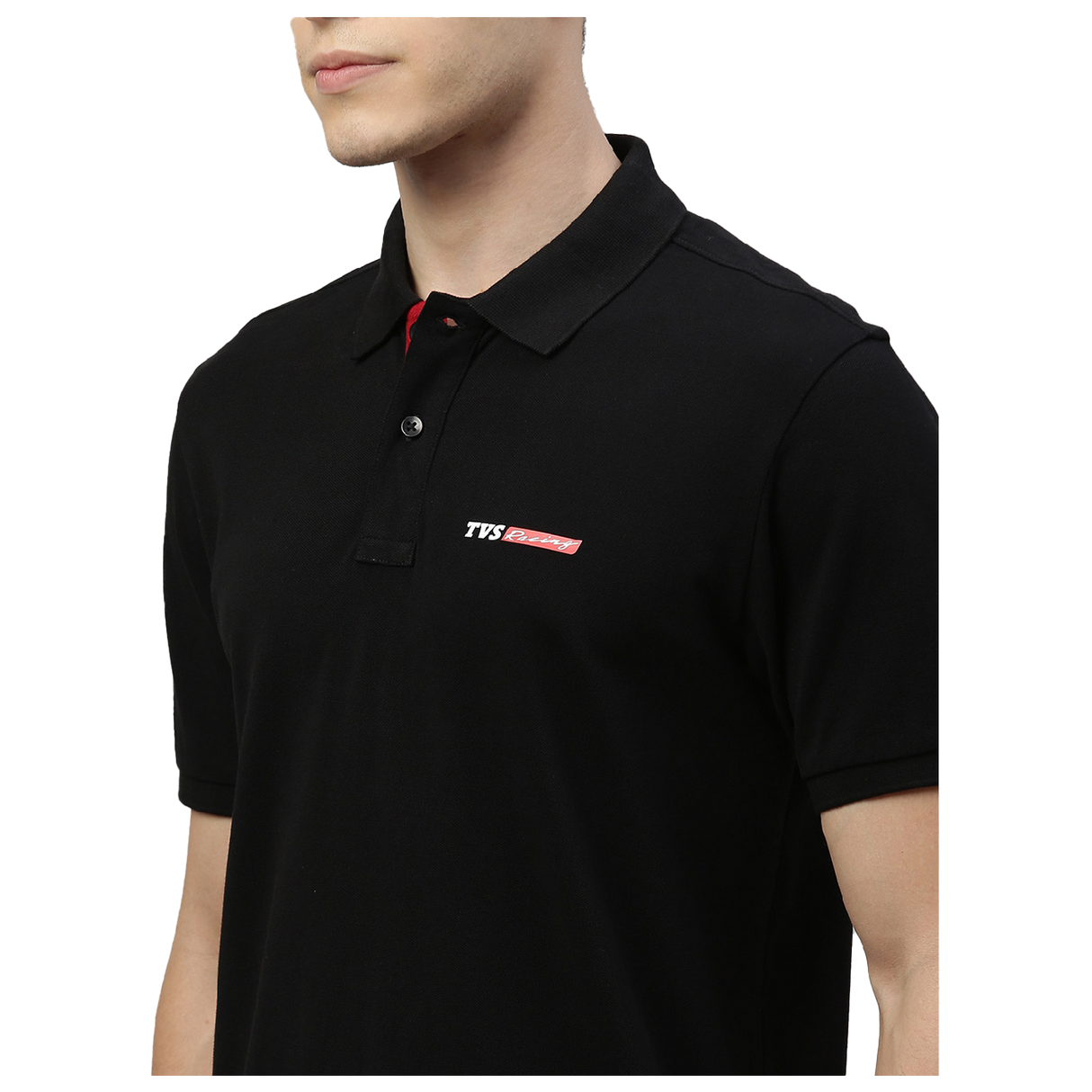 TVS Racing Polo T Shirt Cotton (Black)