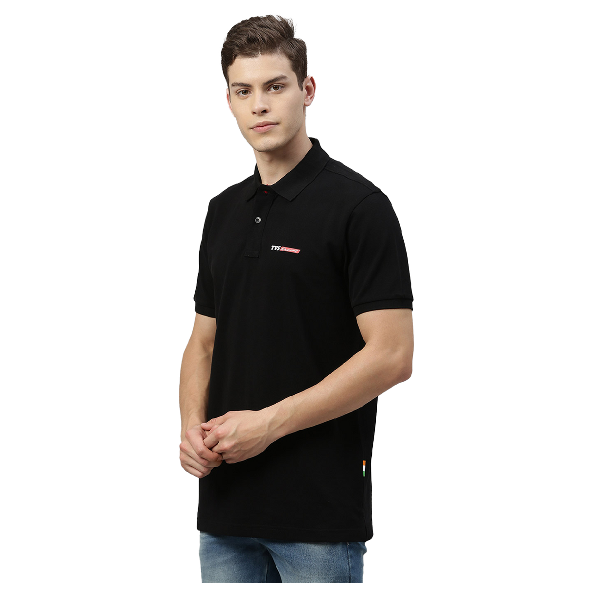 TVS Racing Polo T Shirt Cotton (Black)