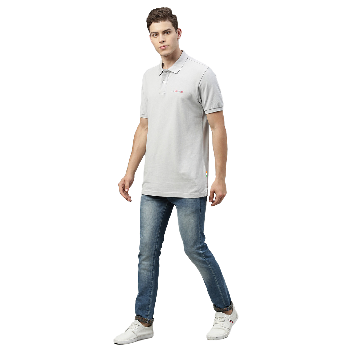 TVS Racing Polo T Shirt Cotton (Grey)