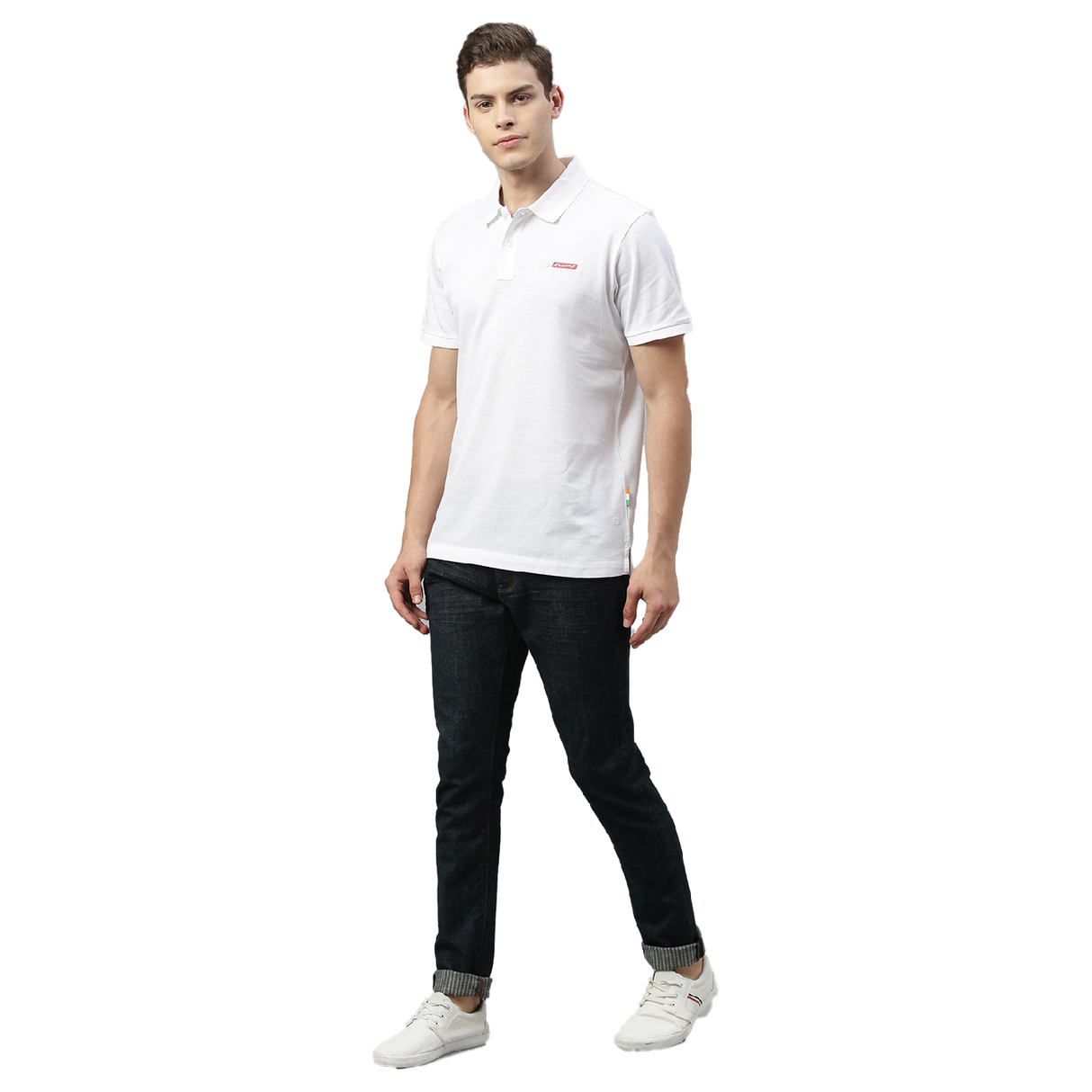 TVS Racing Polo T Shirt Cotton (White)