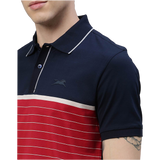 TVS Racing Polo T Shirt Cotton Red Blue (Red Blue)