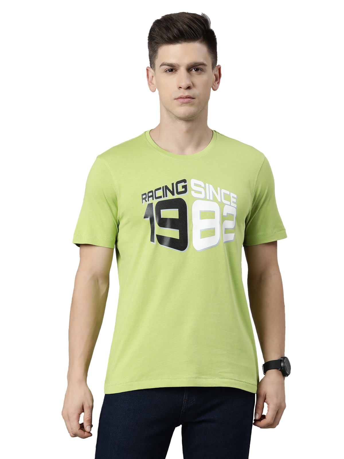 TVS RACING PRIDE ROUND NECK TEE 1982 GREEN