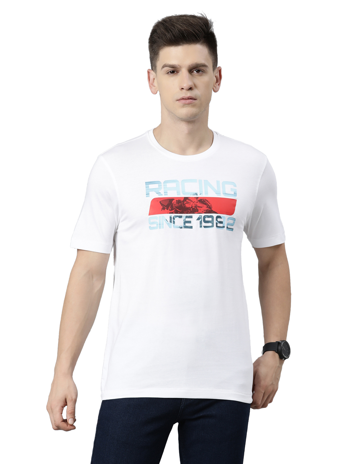 TVS RACING LINEAGE ROUND NECK TEE 1982 TYPE 2 WHITE