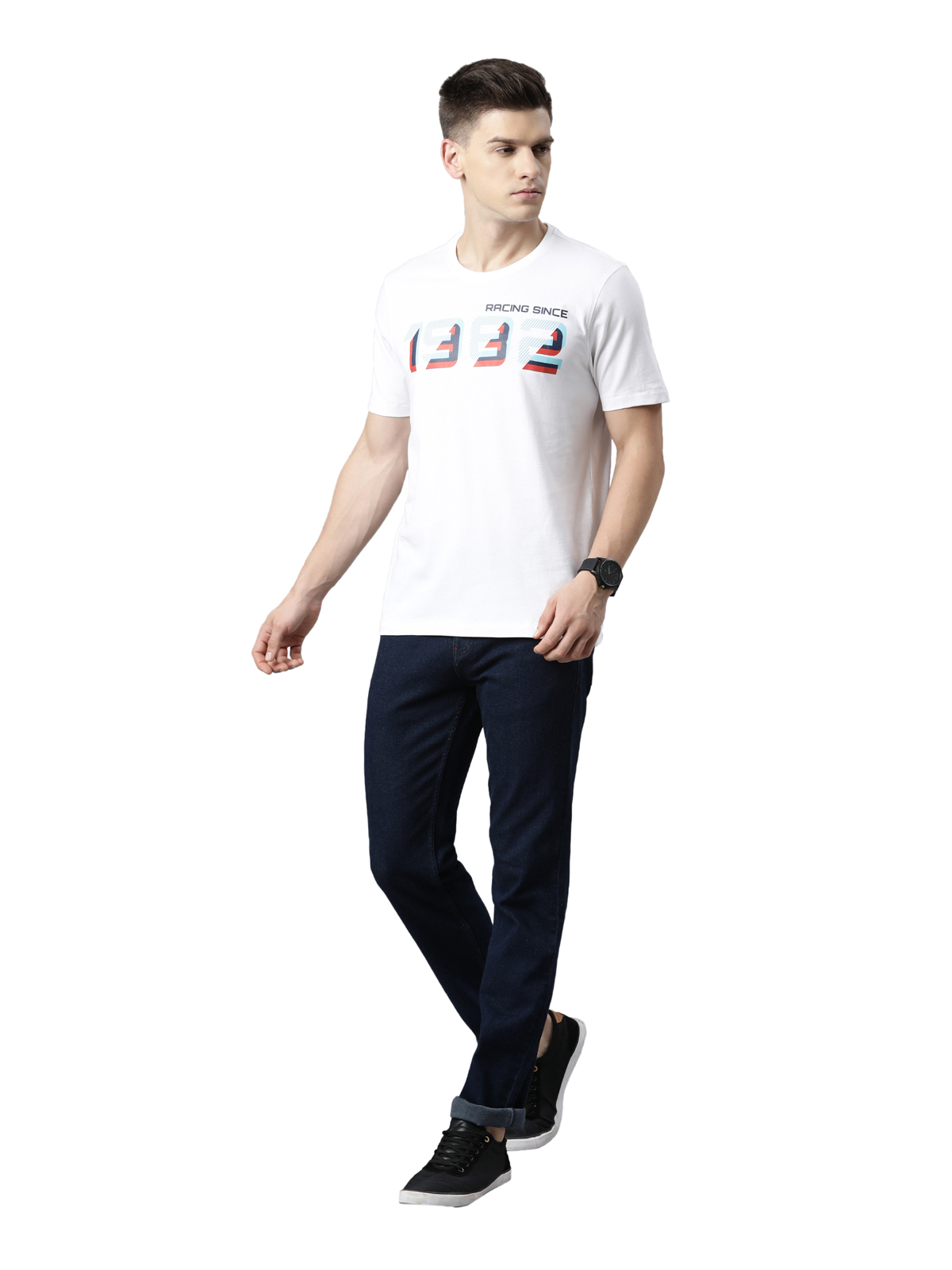 TVS RACING HERITAGE ROUND NECK TEE 1982 TYPE 3 WHITE