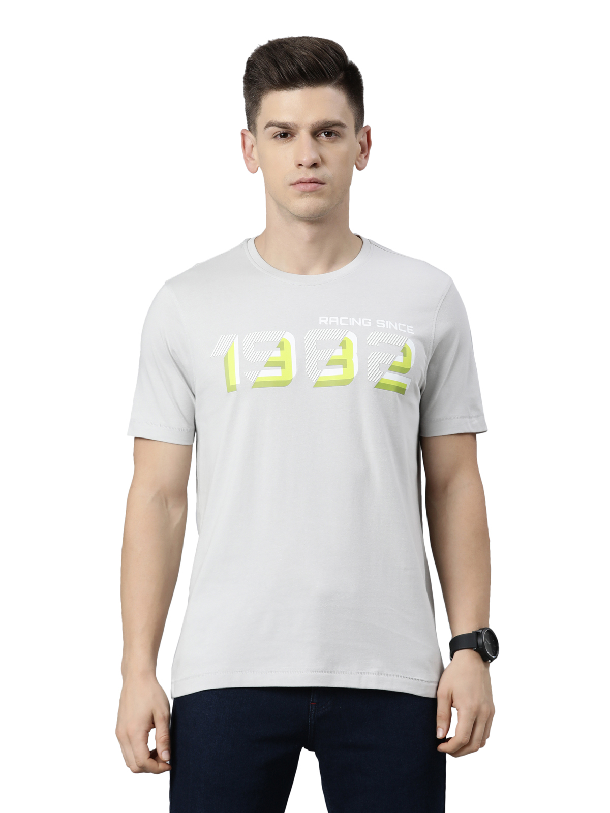 TVS RACING HERITAGE ROUND NECK TEE 1982 TYPE 3 GREY