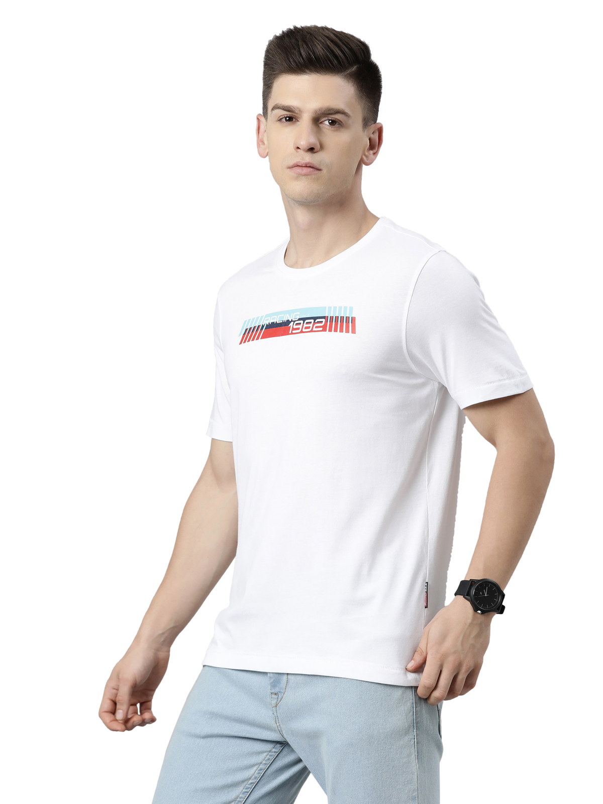 TVS RACING TRIBE ROUND NECK TEE 1982 TYPE 4 WHITE