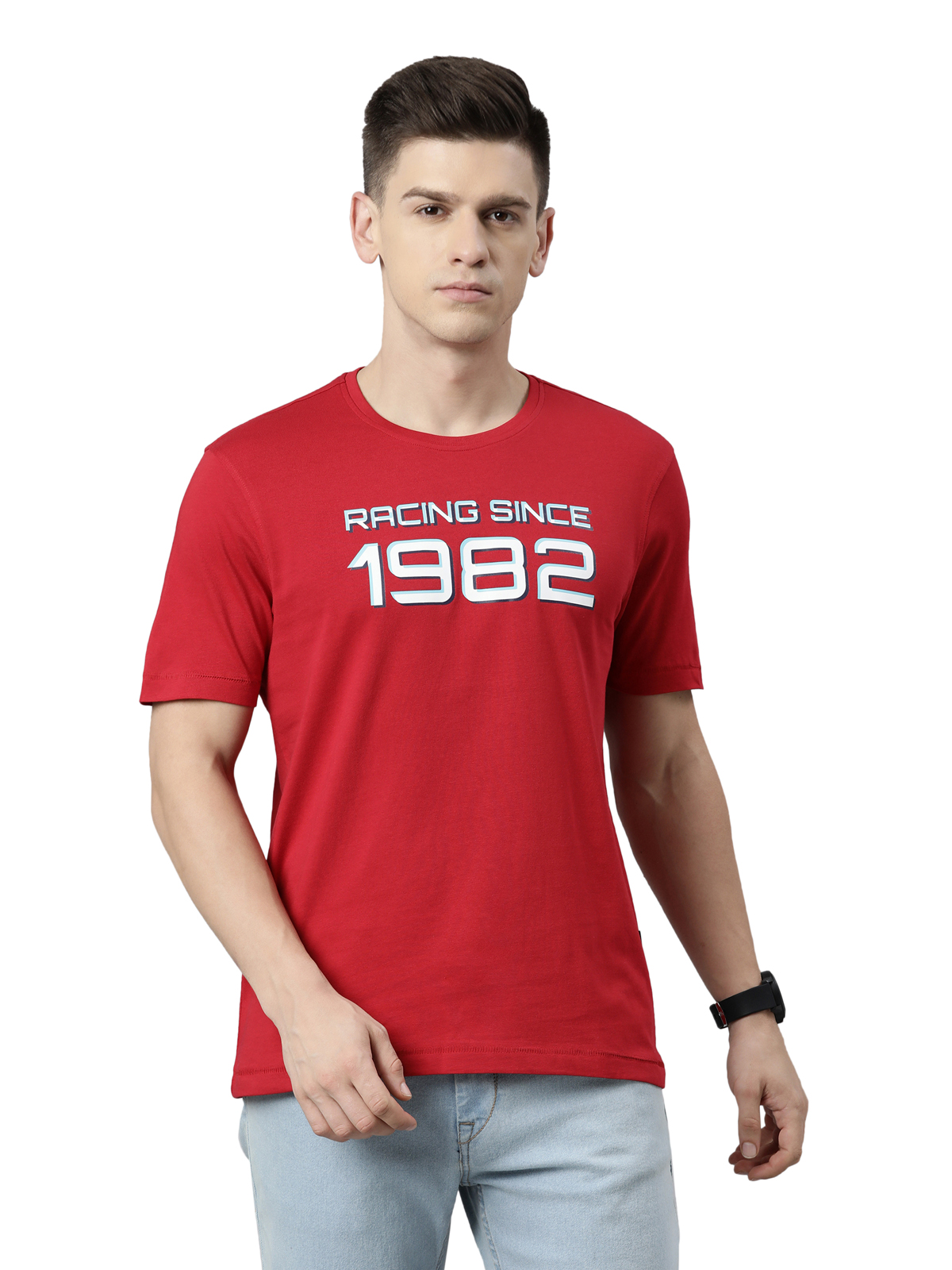 TVS RACING CLASSIC ROUND NECK TEE 1982 TYPE 5 RED