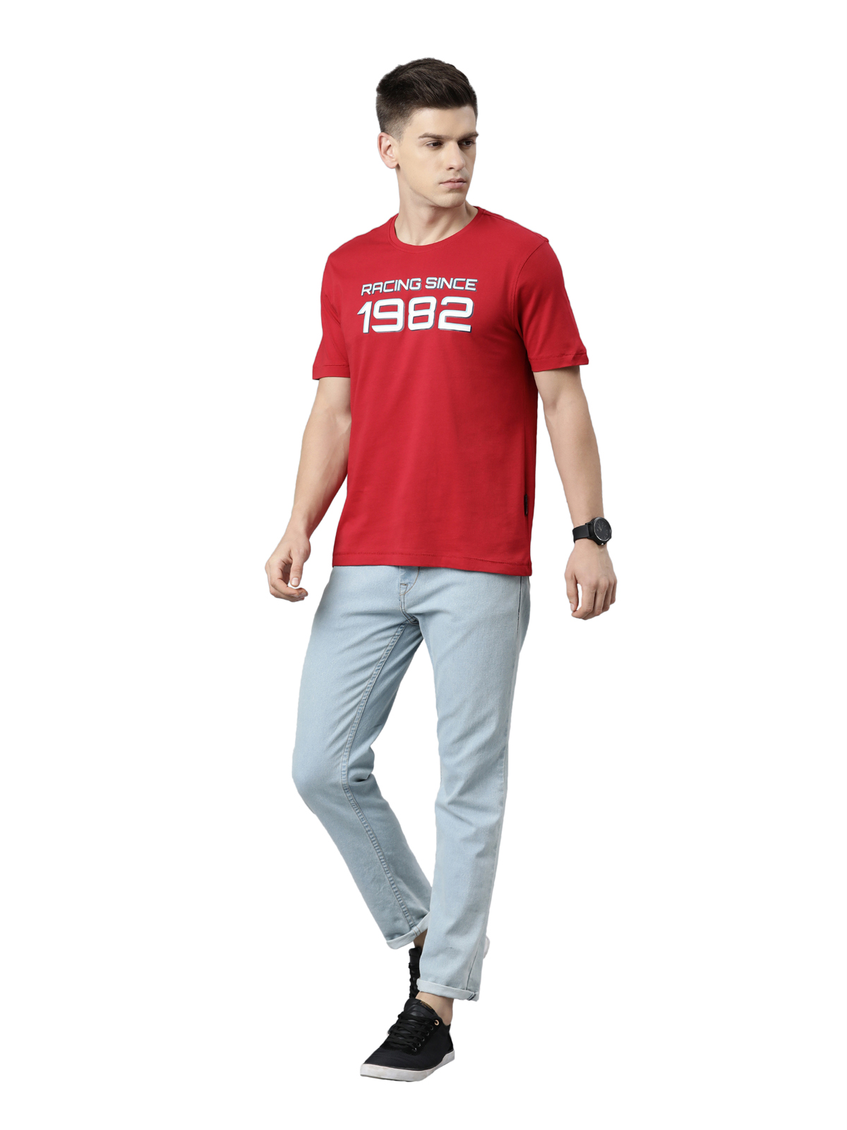 TVS RACING CLASSIC ROUND NECK TEE 1982 TYPE 5 RED