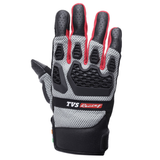 TVS Racing Adventure Riding Gloves for Men | PVC Protection, Touch Screen Compatible, Visor Wiper | Premium Bike Gloves (Grey)