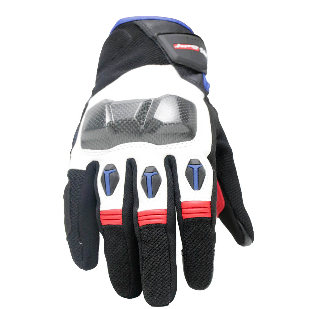 TVS Racing Urban Riding Gloves – Black & White, Touch Screen Compatible, Superior Protection & Comfort