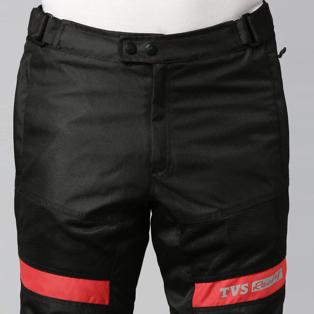 TVS Racing Riding Pant for Men – CE Level 2 Knee Armor, High Abrasion Resistance, Adjustable Fit & Reflective Safety