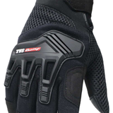 TVS Racing Riding Gloves City - Black | Smartphone Friendly for Ultimate Grip