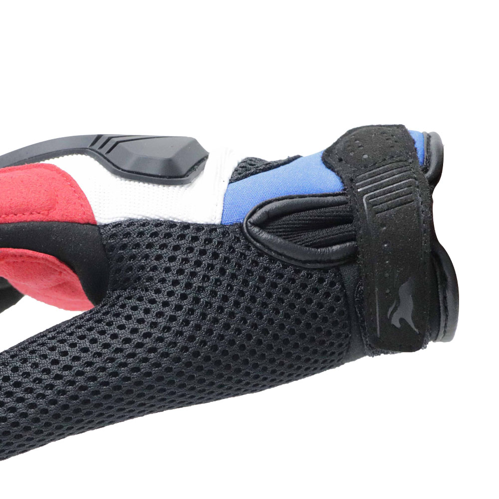 TVS Racing Riding Gloves City - Blue & Red | Smartphone Friendly for Ultimate Grip