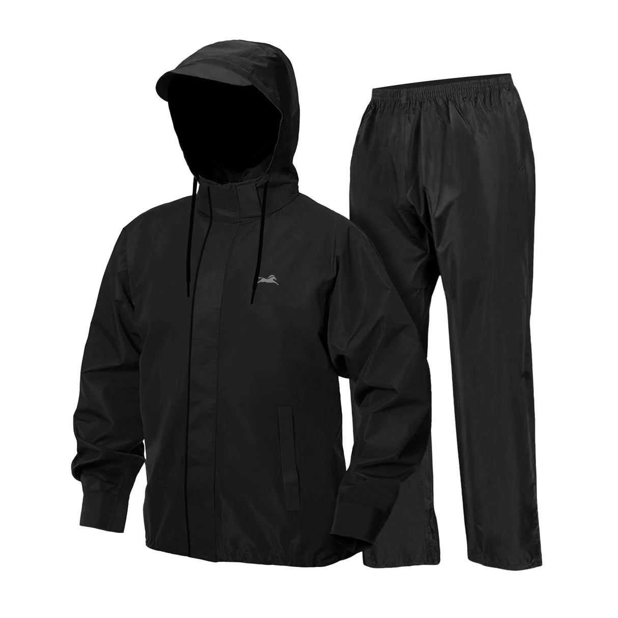 TVS Double Layer Polyester Raincoat with Pant and Adjustable Drawcord for Hoodie