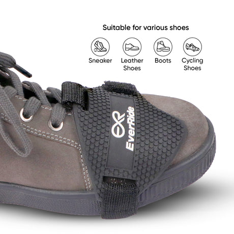 EverRide Motorcycle Shoe Protector Gear Shift Pad – Anti-Slip Rubber Boot Guard | Durable, Easy Fit & Long-Lasting Riding Protection