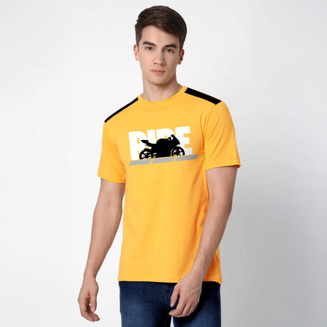 TVS Cotton Crew Neck T-Shirt with Reflective Safety Sticker for High Visibility & Everyday Comfort